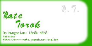 mate torok business card